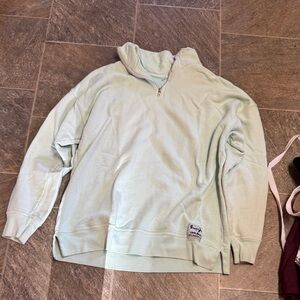 Women's Mint Zip-Up Sweater
